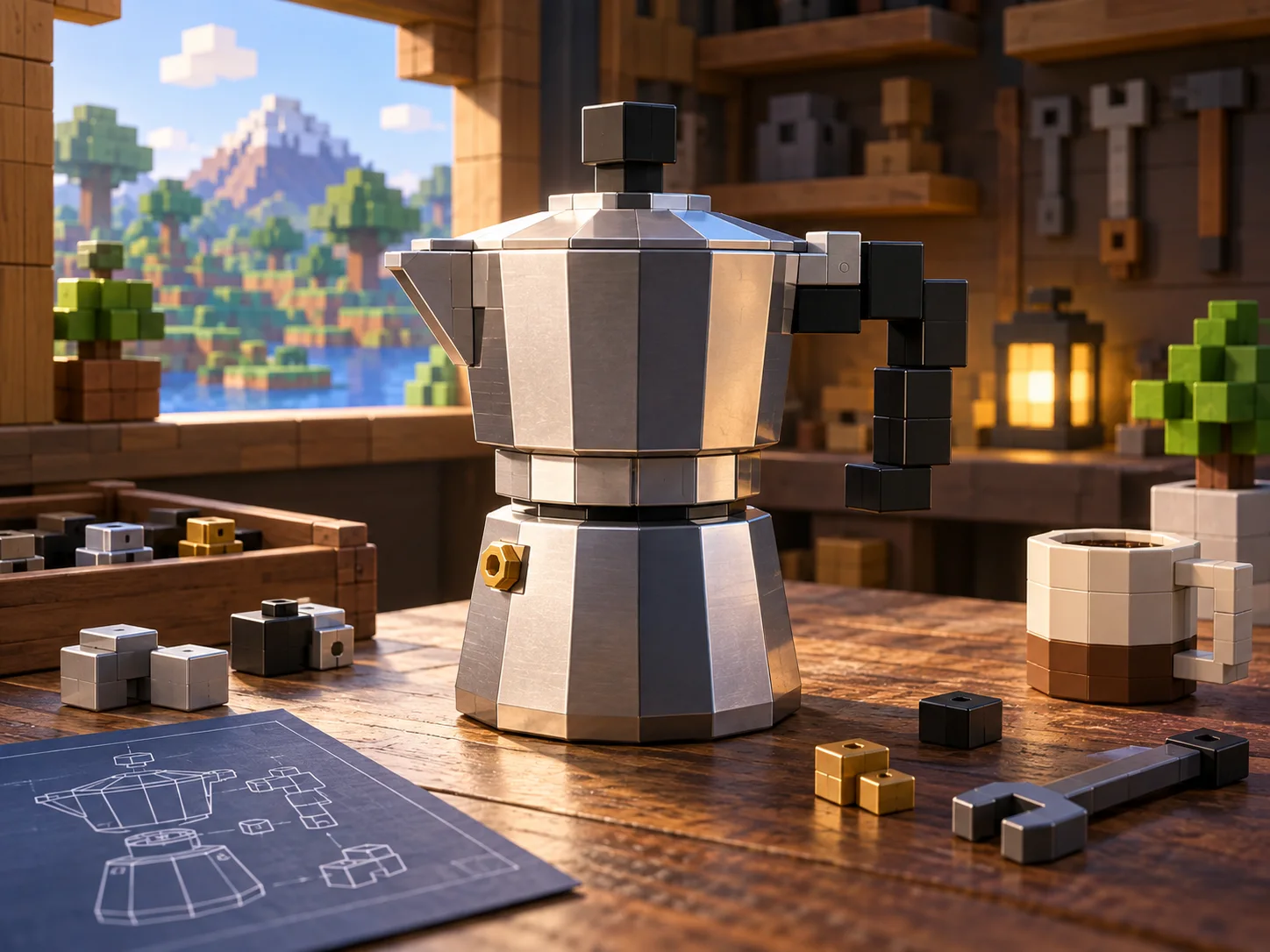 רובלוקס: דמות וסביבה בסגנון Roblox.